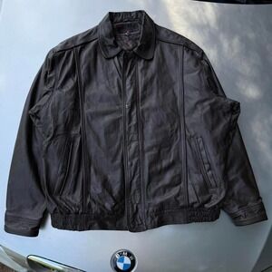 Black Vintage Phase Two leather jacket with a unique, vintage look leather